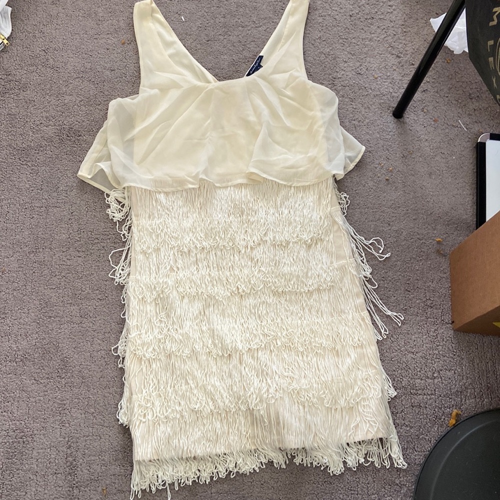 Off white fringe dress - Picture 1 of 4